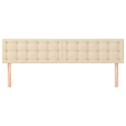 vidaXL Kopfteile 2 Stk. Creme 80x5x78/88 cm Stoff