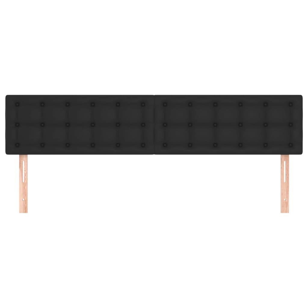 vidaXL Kopfteile 2 Stk. Schwarz 80x5x78/88 cm Kunstleder