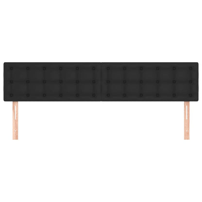 vidaXL Kopfteile 2 Stk. Schwarz 80x5x78/88 cm Kunstleder