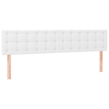 vidaXL Kopfteile 2 Stk. Weiß 80x5x78/88 cm Kunstleder