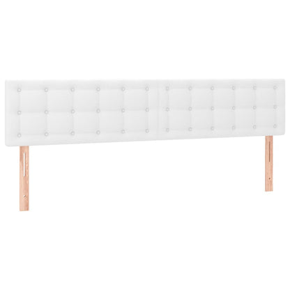 vidaXL Kopfteile 2 Stk. Weiß 80x5x78/88 cm Kunstleder