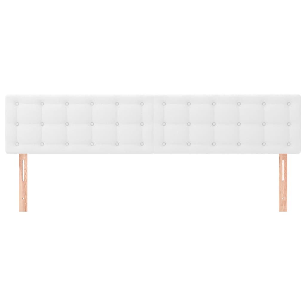 vidaXL Kopfteile 2 Stk. Weiß 80x5x78/88 cm Kunstleder