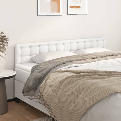 vidaXL Kopfteile 2 Stk. Weiß 80x5x78/88 cm Kunstleder