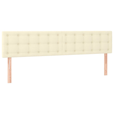 vidaXL Kopfteile 2 Stk. Creme 80x5x78/88 cm Kunstleder