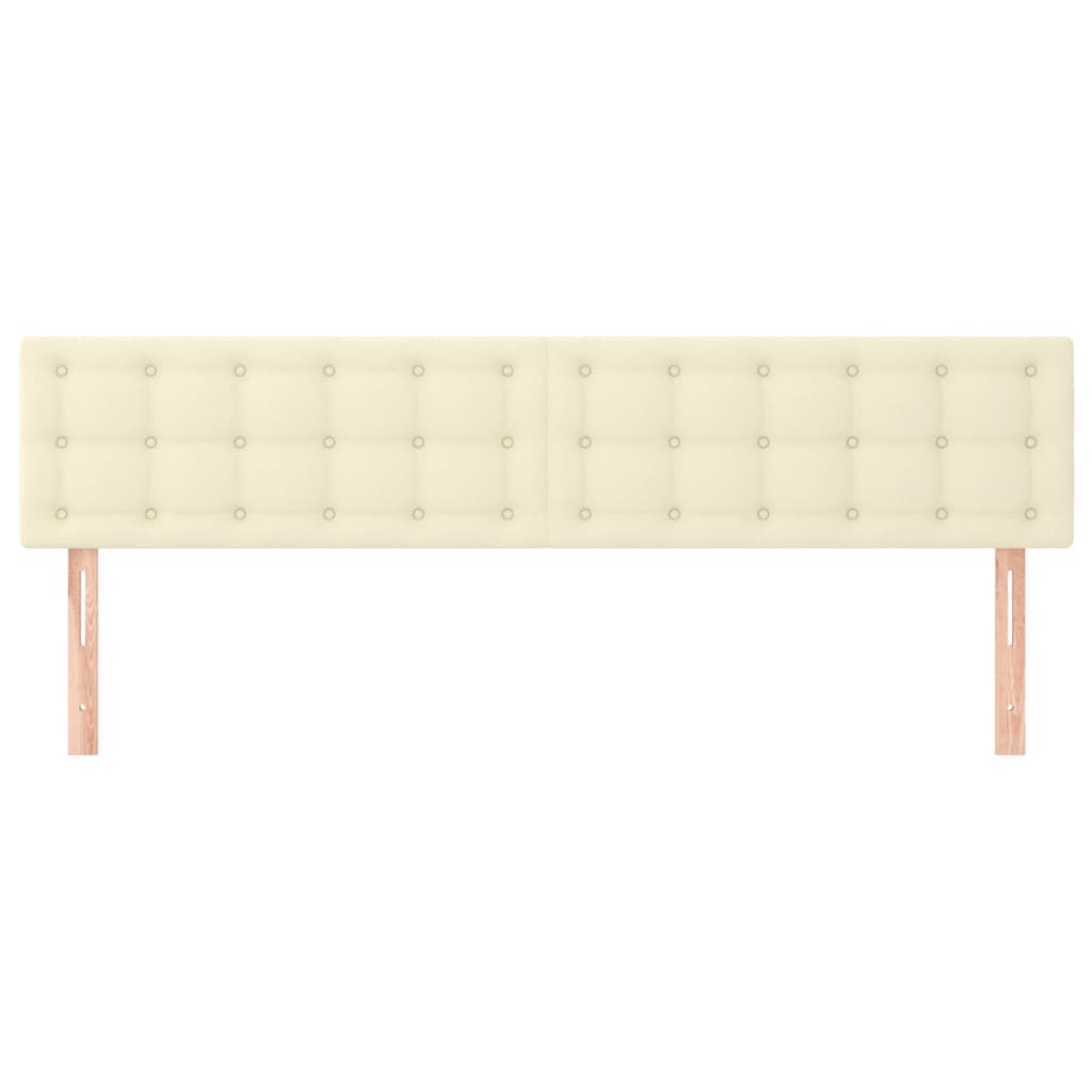 vidaXL Kopfteile 2 Stk. Creme 80x5x78/88 cm Kunstleder