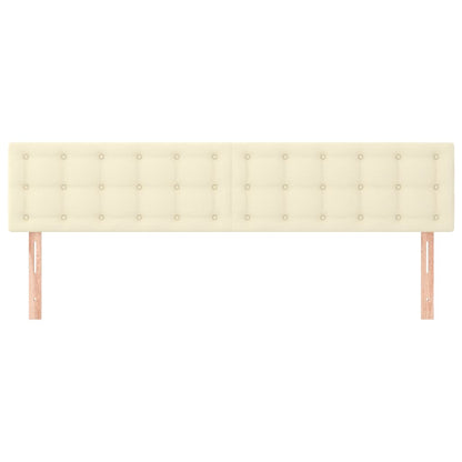 vidaXL Kopfteile 2 Stk. Creme 80x5x78/88 cm Kunstleder