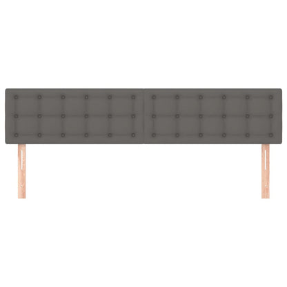 vidaXL Kopfteile 2 Stk. Grau 80x5x78/88 cm Kunstleder