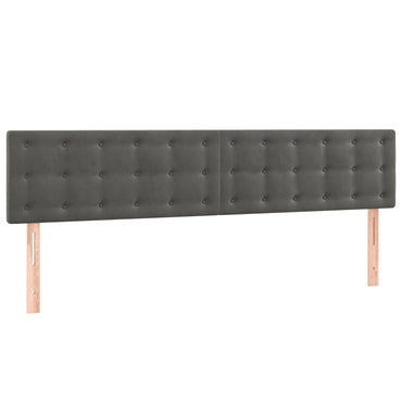 vidaXL Kopfteile 2 Stk. Dunkelgrau 80x5x78/88 cm Samt
