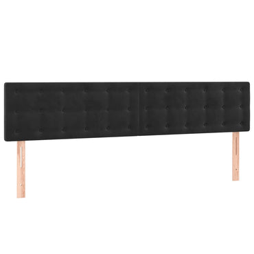 vidaXL Kopfteile 2 Stk. Schwarz 80x5x78/88 cm Samt