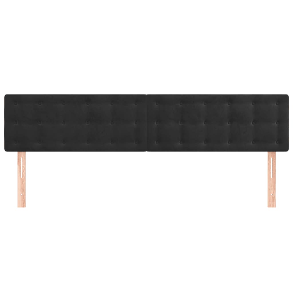vidaXL Kopfteile 2 Stk. Schwarz 80x5x78/88 cm Samt