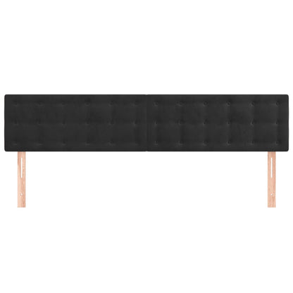 vidaXL Kopfteile 2 Stk. Schwarz 80x5x78/88 cm Samt