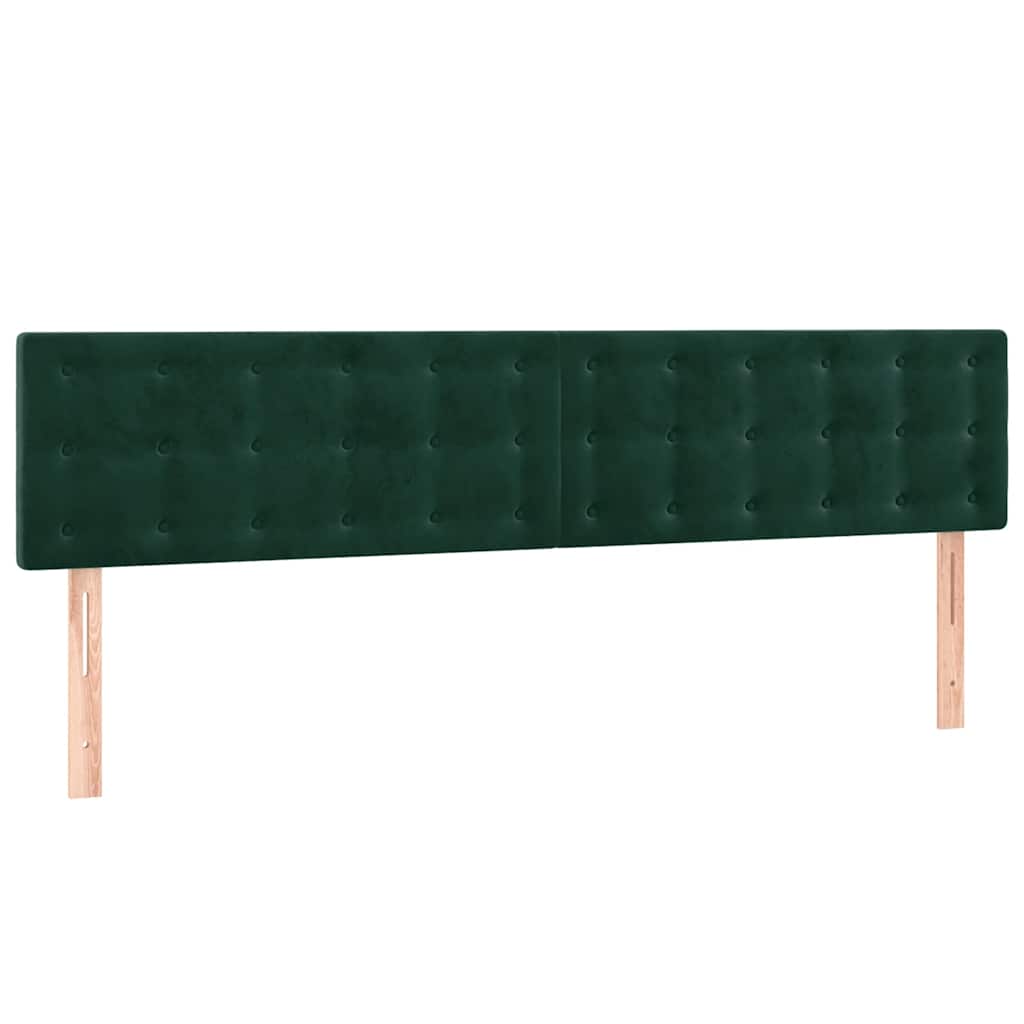 vidaXL Kopfteile 2 Stk. Dunkelgrün 80x5x78/88 cm Samt