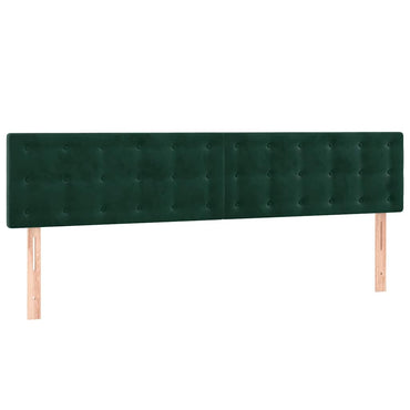 vidaXL Kopfteile 2 Stk. Dunkelgrün 80x5x78/88 cm Samt
