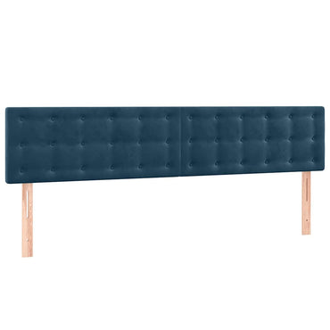 vidaXL Kopfteile 2 Stk. Dunkelblau 80x5x78/88 cm Samt