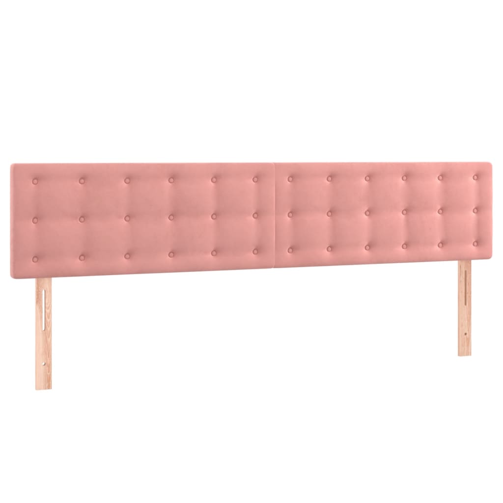 vidaXL Kopfteile 2 Stk. Rosa 80x5x78/88 cm Samt