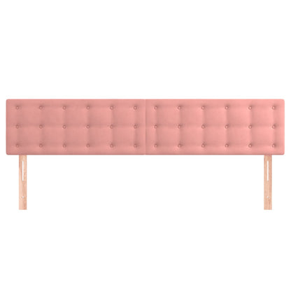 vidaXL Kopfteile 2 Stk. Rosa 80x5x78/88 cm Samt