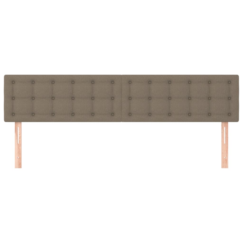vidaXL Kopfteile 2 Stk. Taupe 90x5x78/88 cm Stoff