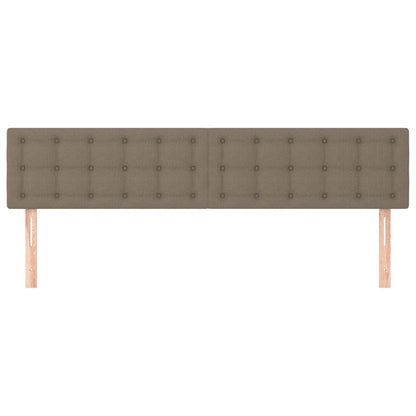 vidaXL Kopfteile 2 Stk. Taupe 90x5x78/88 cm Stoff