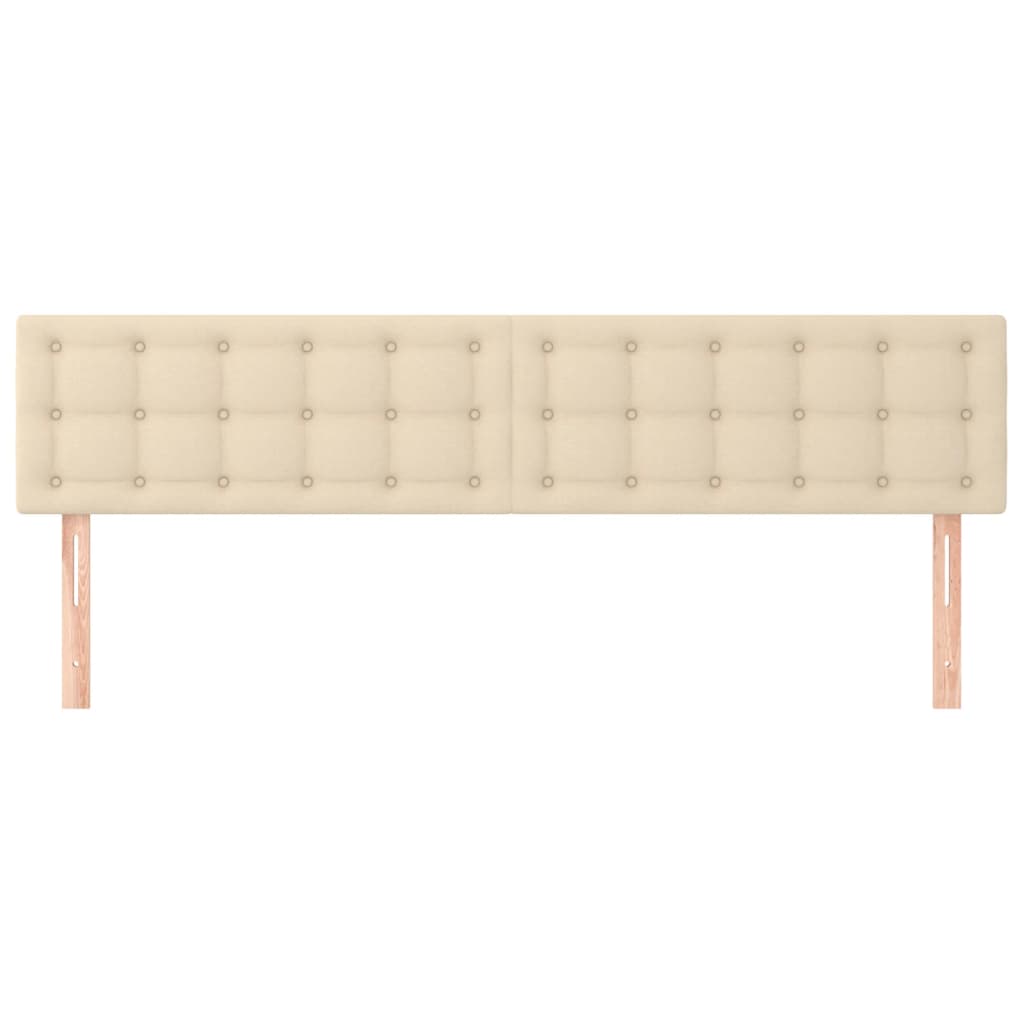 vidaXL Kopfteile 2 Stk. Creme 90x5x78/88 cm Stoff
