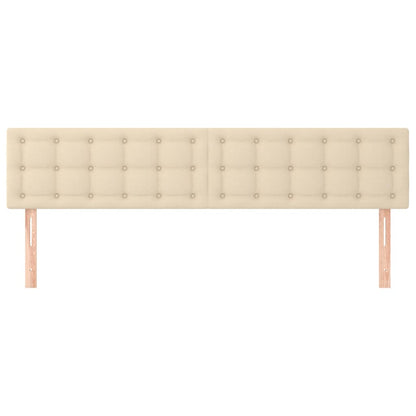 vidaXL Kopfteile 2 Stk. Creme 90x5x78/88 cm Stoff