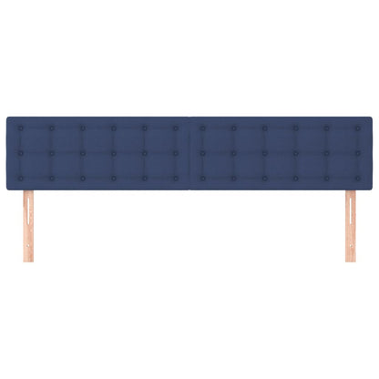 vidaXL Kopfteile 2 Stk. Blau 90x5x78/88 cm Stoff