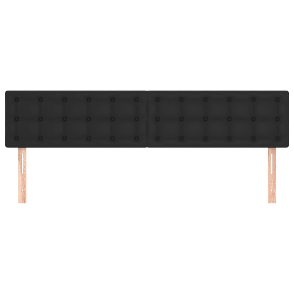vidaXL Kopfteile 2 Stk. Schwarz 90x5x78/88 cm Kunstleder