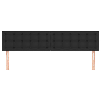 vidaXL Kopfteile 2 Stk. Schwarz 90x5x78/88 cm Kunstleder