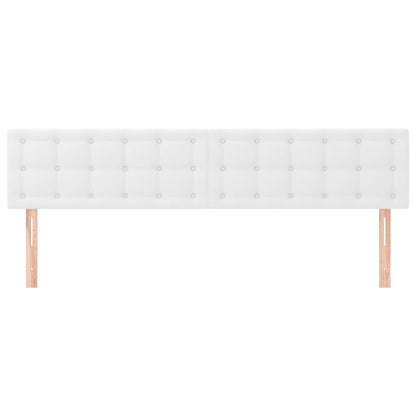 vidaXL Kopfteile 2 Stk. Weiß 90x5x78/88 cm Kunstleder