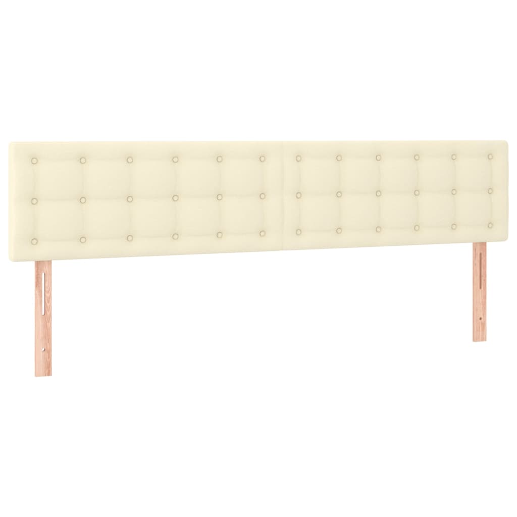 vidaXL Kopfteile 2 Stk. Creme 90x5x78/88 cm Kunstleder