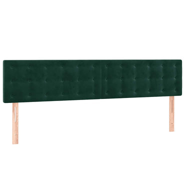 vidaXL Kopfteile 2 Stk. Dunkelgrün 90x5x78/88 cm Samt