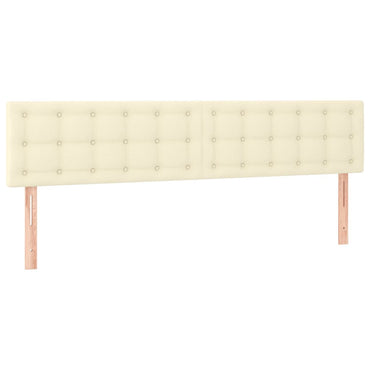 vidaXL Kopfteile 2 Stk. Creme 100x5x78/88 cm Kunstleder