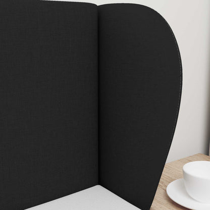 Kopfteil Ohr Schwarz 40 x 23 x 6 cm Stoff