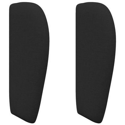 Kopfteil Ohr Schwarz 40 x 23 x 6 cm Stoff