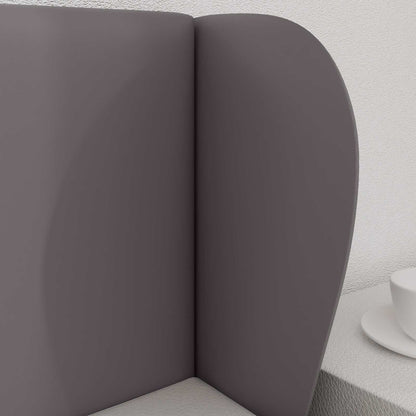 Kopfteil Ohr Dunkelgrau 40 x 23 x 6 cm PVC