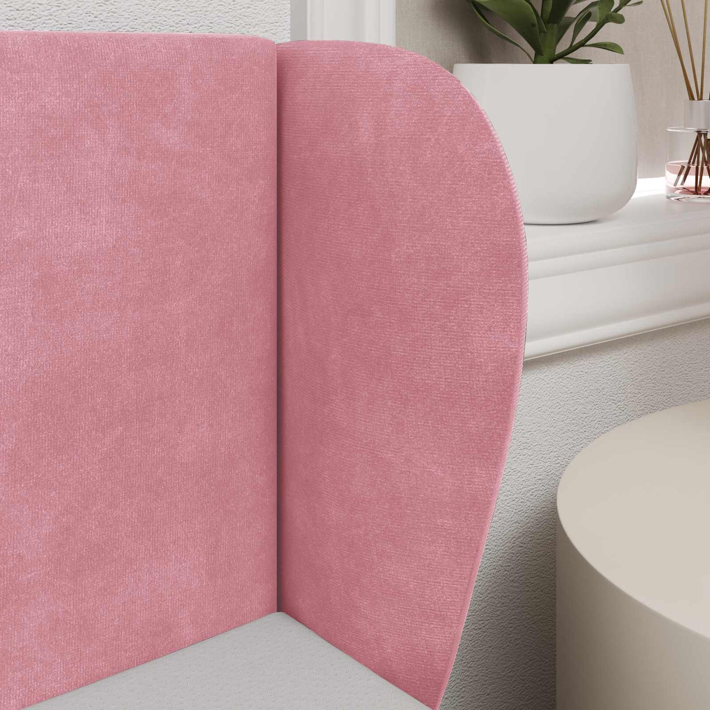 Kopfteil Ohr Rosa 40 x 23 x 6 cm Samt