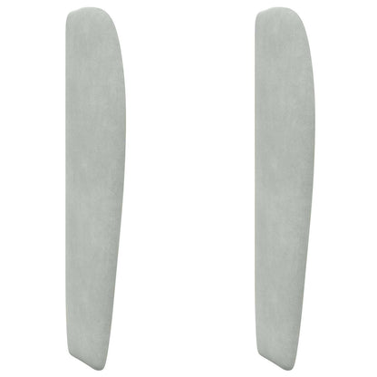 Kopfteil Ohr Hellgrau 80 x 23 x 6 cm Samt