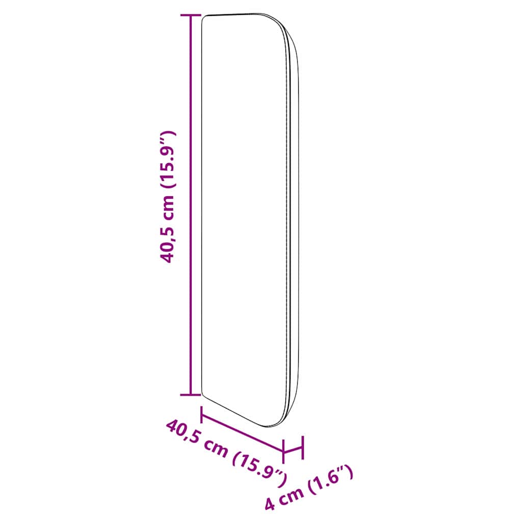 Kopfteil Ohr Creme 40,5 x 40,5 x 4 cm PVC