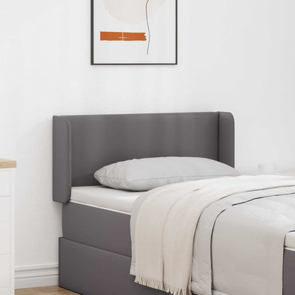 vidaXL Kopfteil Ohr 2 pcs Grau 40 x 16 x 5 cm Sperrholz und Kunstleder