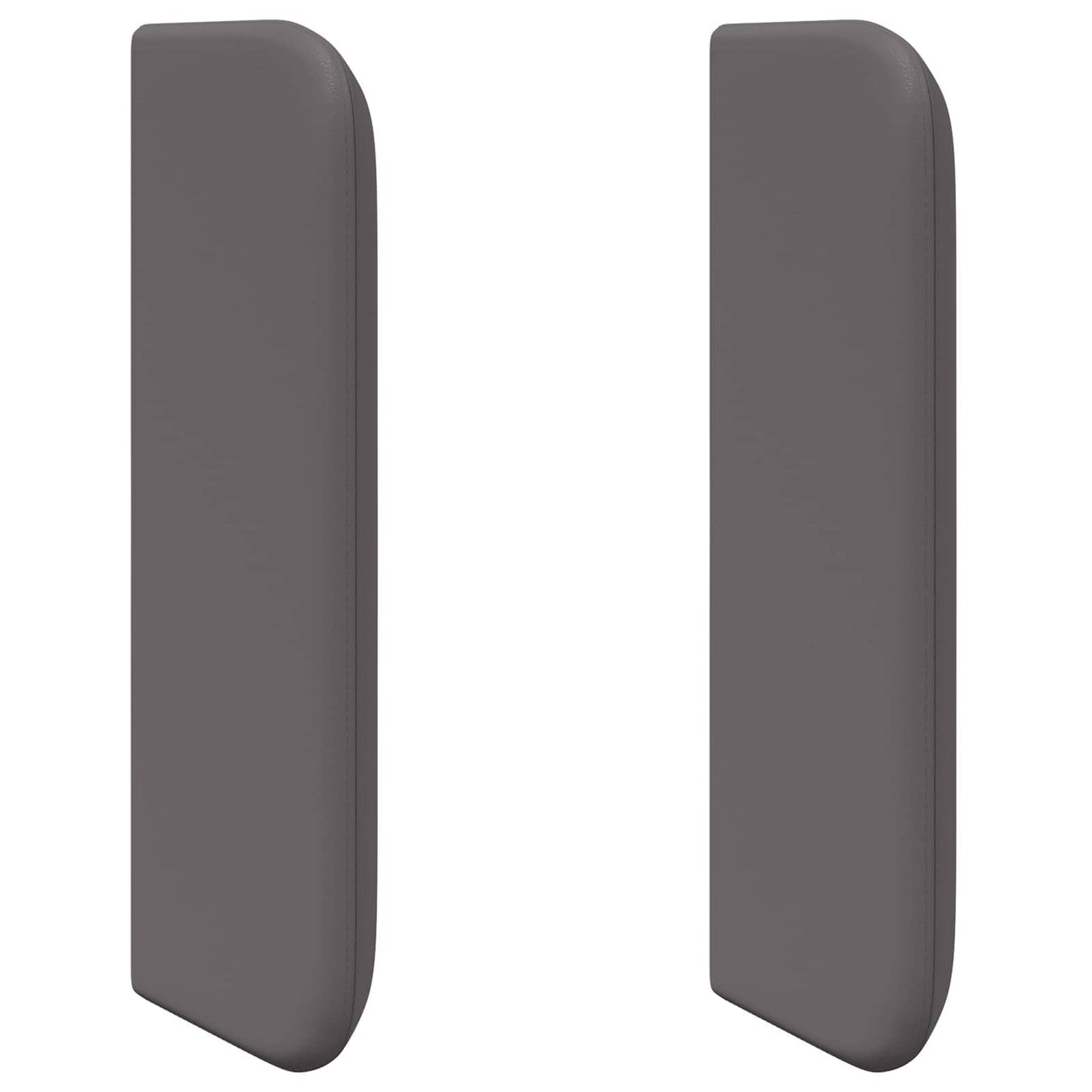 vidaXL Kopfteil Ohr 2 pcs Grau 40 x 16 x 5 cm Sperrholz und Kunstleder