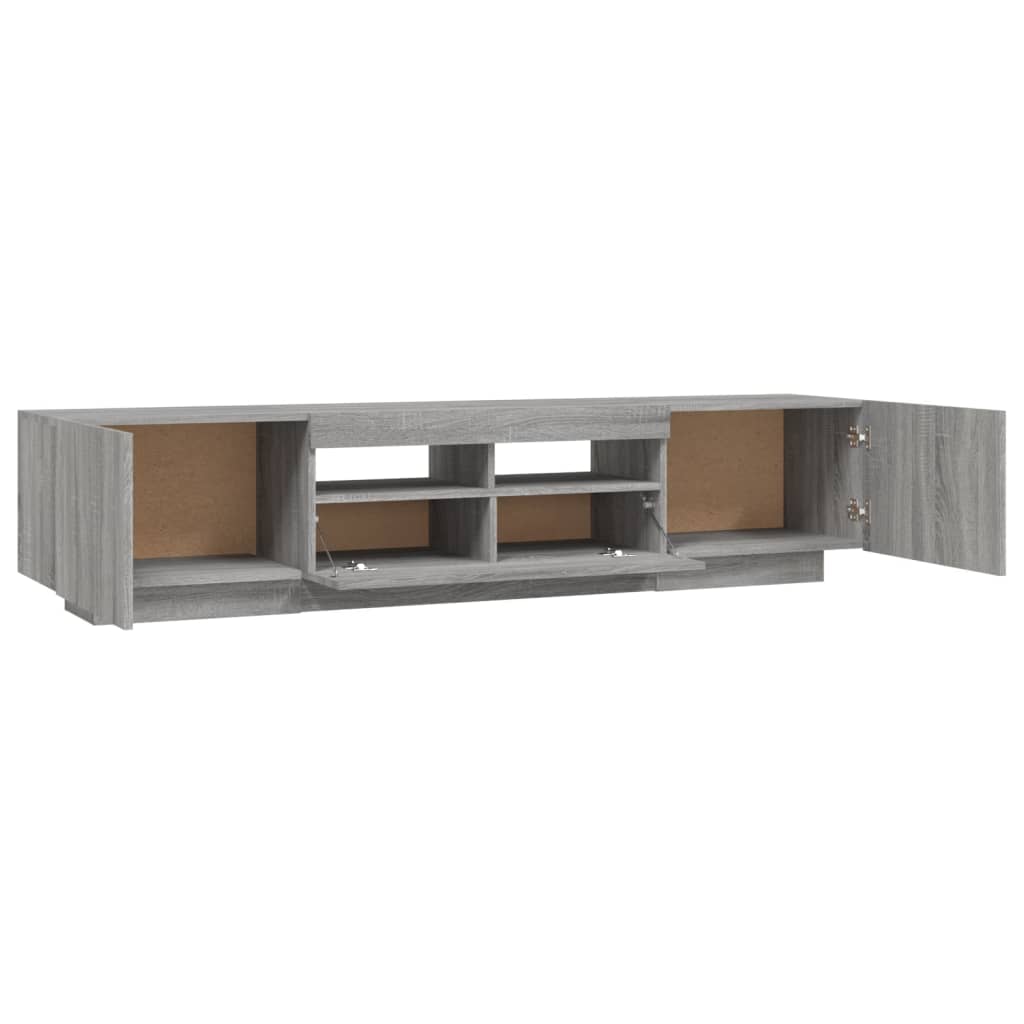 vidaXL 2-tlg. TV-Schrank-Set LED-Leuchten Grau Sonoma Holzwerkstoff