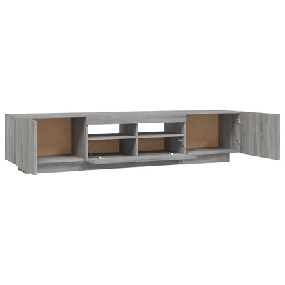 vidaXL 2-tlg. TV-Schrank-Set LED-Leuchten Grau Sonoma Holzwerkstoff