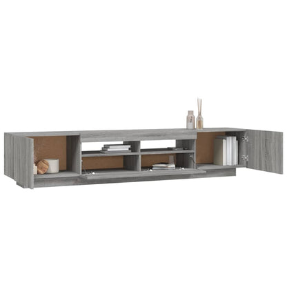 vidaXL Ensemble de 2 meubles TV avec lumières LED Gris Sonoma Bois d'ingénierie