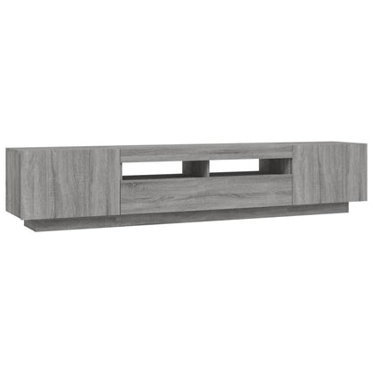vidaXL Ensemble de 2 meubles TV avec lumières LED Gris Sonoma Bois d'ingénierie