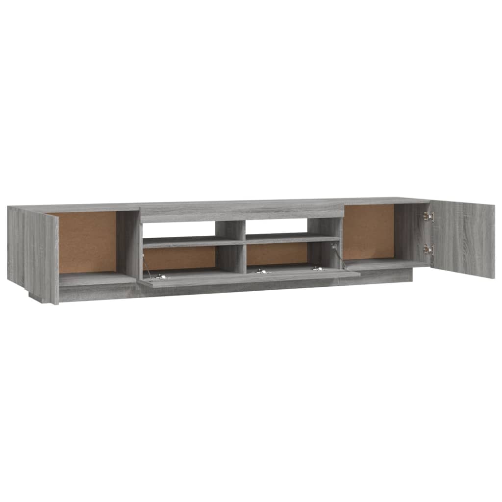 vidaXL Ensemble de 2 meubles TV avec lumières LED Gris Sonoma Bois d'ingénierie