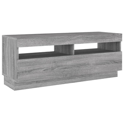 vidaXL Ensemble de 2 meubles TV avec lumières LED Gris Sonoma Bois d'ingénierie