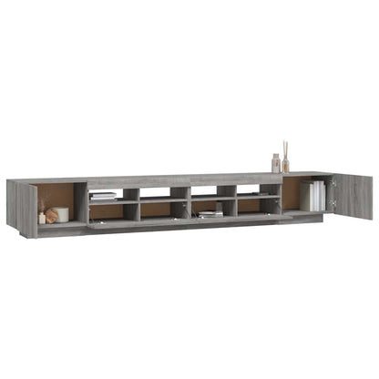 vidaXL Meuble TV 3 pcs avec lumières LED Gris Chêne Sonoma Aggloméré