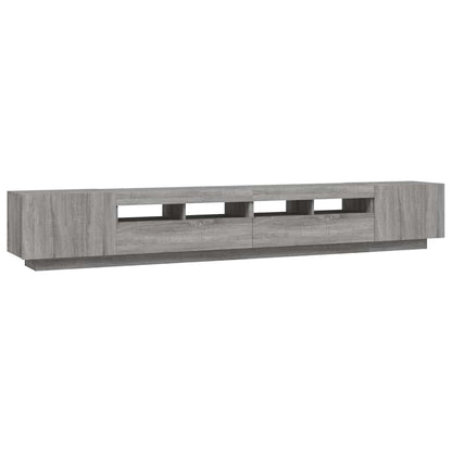 vidaXL Meuble TV 3 pcs avec lumières LED Gris Chêne Sonoma Aggloméré