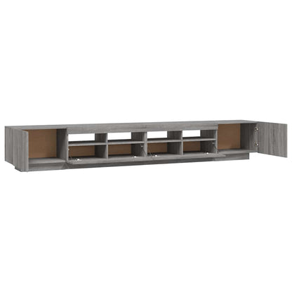 vidaXL Meuble TV 3 pcs avec lumières LED Gris Chêne Sonoma Aggloméré