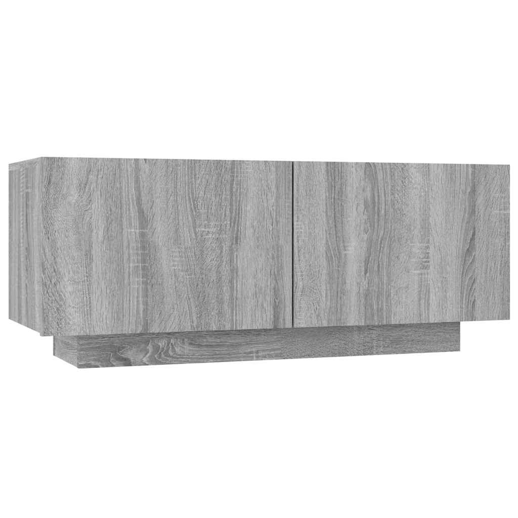 vidaXL Meuble TV 3 pcs avec lumières LED Gris Chêne Sonoma Aggloméré