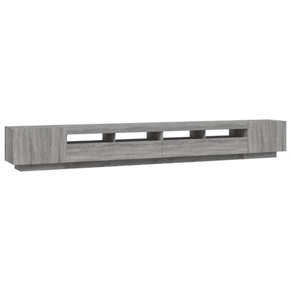 vidaXL Meuble TV 3 pcs avec lumières LED Gris Chêne Sonoma Aggloméré